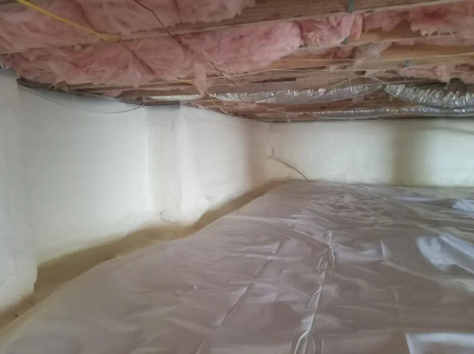 Crawl space encapsulation with closed-cell spray foam for Attic Insulation in Manistee
